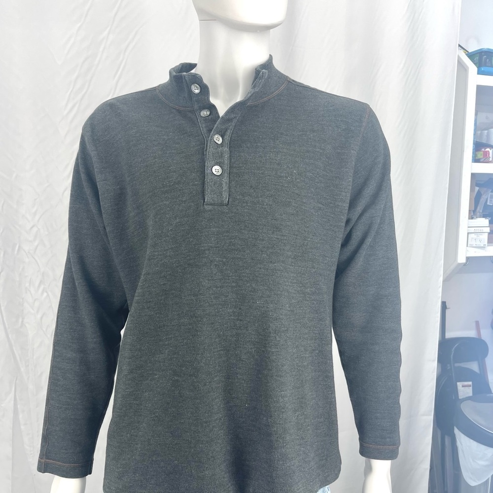 Men's Dark Gray Henley Shirt